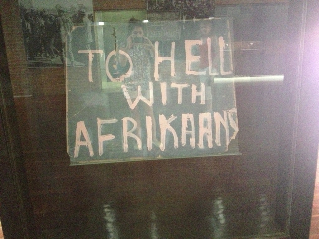 Sign from Soweto Uprising 