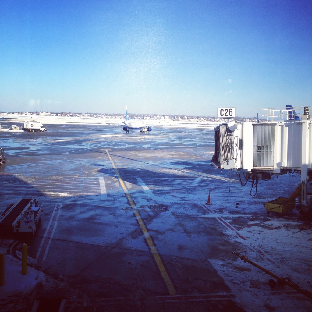 The view from the airport window, Boston