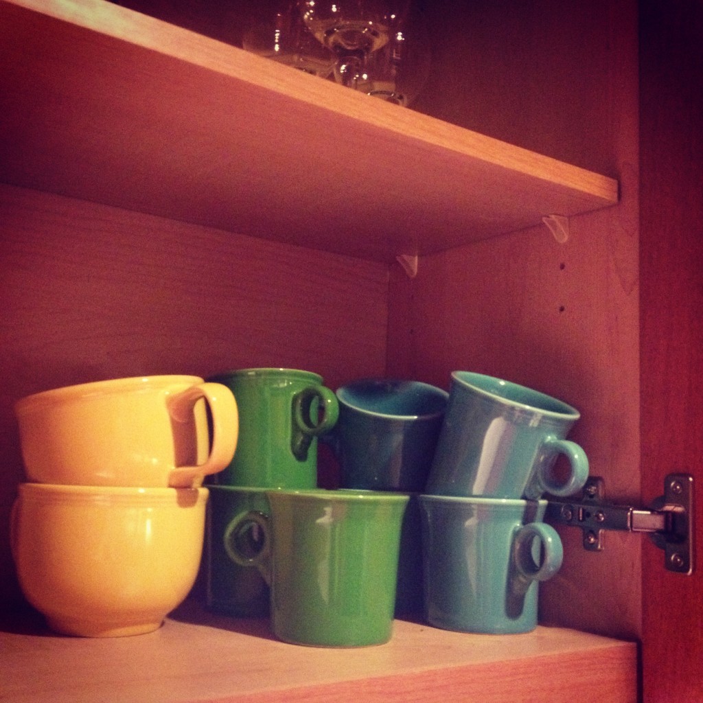 Putting away dishes is strangely satisfying.